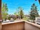 A beautiful view of the neighborhood and the street from the balcony at 383 S Franklin St, Denver, CO 80209