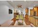 Open concept living room with hardwood floors, stone fireplace, and comfortable seating at 383 S Franklin St, Denver, CO 80209