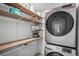 Laundry room with shelving, Samsung washer and dryer at 13267 E 108Th Ave, Commerce City, CO 80022