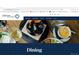 Dining webpage displaying menu items including mussels, soup, and salads at 7250 Eastmoor Dr # 122, Denver, CO 80237