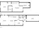 Detailed floor plan showcasing layout of both floors of the home, including the garage and storage spaces at 7250 Eastmoor Dr # 122, Denver, CO 80237