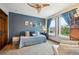 Comfortable bedroom with bright windows and an eclectic mix of decor at 7954 S Franklin Ct, Centennial, CO 80122