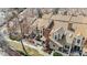 Aerial view of townhomes with visible patios, chimneys and walkways at 14252 E Radcliff Cir, Aurora, CO 80015