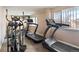Well-equipped gym featuring treadmills and elliptical machines for fitness enthusiasts in this condo at 909 N Logan St # 10C, Denver, CO 80203