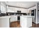 Modern kitchen with white cabinets, stainless steel appliances, and a kitchen island at 9790 Moss Rose Cir, Highlands Ranch, CO 80129