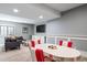 Finished basement with a seating area, a game table, and neutral color palette at 2732 S Jackson St, Denver, CO 80210
