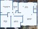 Detailed floor plan of the house showing the primary bedroom, bathroom, kitchen, and living room at 2452 S Norfolk St, Aurora, CO 80013