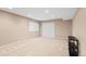 Spacious basement area featuring neutral colors, carpet, and double door closet at 9294 Melborne Ct, Parker, CO 80134