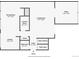 This floor plan of the first floor shows the living room, dining room, kitchen, office, bathroom, and laundry room at 15045 E Louisiana Dr # B, Aurora, CO 80012