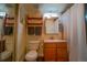 Clean bathroom with wooden vanity and shower/tub combo at 1196 N Grant St # 113, Denver, CO 80203