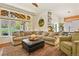 Comfortable living room with a large sectional couch and views of the backyard at 1762 Granger Cir, Castle Rock, CO 80109