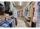 Spacious walk-in closet with ample shelving and hanging space for clothes and shoes at 4864 Harness Ct, Parker, CO 80134