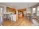 Modern kitchen features stainless appliances, an island and natural light at 4864 Harness Ct, Parker, CO 80134