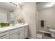 Basement bathroom with a shower and vanity at 997 Brocade Dr, Highlands Ranch, CO 80126