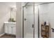 Basement bathroom with a shower and vanity at 997 Brocade Dr, Highlands Ranch, CO 80126