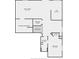 Basement floor plan featuring a Gathering room, bar, bedroom, bath, and unfinished storage space at 2351 Sagebrush St, Parker, CO 80138