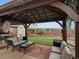 The backyard boasts a cozy gazebo, perfect for outdoor gatherings at 8240 Clayton Ct, Denver, CO 80229