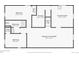 Basement floor plan with dimensions for the bedrooms, bathroom, laundry room and basement at 169 Yates St, Denver, CO 80219