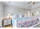 Spacious main bedroom with tray ceiling, nightstands and decorative bedding at 21658 E Tallkid Ave, Parker, CO 80138