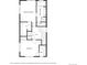 Two-story floor plan with primary bedroom, two additional bedrooms, and multiple bathrooms at 7777 E 1St Pl # 110, Denver, CO 80230