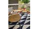 Cozy balcony with stylish outdoor seating and patterned rug for relaxing outdoors at 1433 Olive St, Denver, CO 80220
