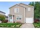 Charming two-story home with neutral siding, landscaped front yard, and a convenient attached one car garage at 1419 Swan Ave, Brighton, CO 80601
