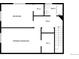 Upstairs floor plan featuring a primary bedroom, bedroom, walk in closets, bathroom, hall, and staircase at 9976 Appletree Pl, Thornton, CO 80260