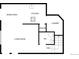 Downstairs floor plan featuring a kitchen, dining area, living room, laundry, pantry, wc, hall, and staircase at 9976 Appletree Pl, Thornton, CO 80260