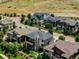 An elevated view of gray homes with well-manicured yards in a suburban neighborhood at 9395 Night Star Pl, Lone Tree, CO 80124