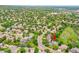 Aerial view of a neighborhood highlighting lush landscaping, mature trees, and well-maintained homes, a peaceful community at 2252 S Queen St, Lakewood, CO 80227
