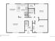Floor plan showing the layout of the first floor with bedrooms, bathrooms, living room and kitchen at 19954 E Dartmouth Ave, Aurora, CO 80013