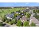 Aerial view of the property showcasing the surrounding neighborhood at 3357 N Akron Ct, Denver, CO 80238
