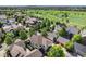 An appealing aerial view showing proximity to expansive green spaces and neighborhood amenities at 3357 N Akron Ct, Denver, CO 80238