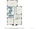 Second floor plan highlighting bedrooms and bathroom locations within the home layout at 3357 N Akron Ct, Denver, CO 80238