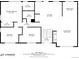 Detailed floor plan showcasing the layout of the home's upper level at 2764 S Reading Ct, Denver, CO 80231