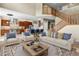 Open-concept living room and kitchen with modern furnishings and ample natural light at 2384 Crestridge Dr, Castle Rock, CO 80104