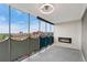 Balcony with an electric fireplace and cityscape views at 1155 N Ash St # 1206, Denver, CO 80220