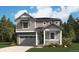Charming two-story home featuring a stone-accented garage and inviting front porch in a serene, landscaped setting at 459 S Salida St, Aurora, CO 80017