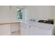 Well-lit laundry room includes washer, dryer, built-in counter and a window with a view at 2660 S University Blvd # I, Denver, CO 80210