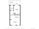 A floor plan outlines the bedroom, living, kitchen, bathroom, dining area, walk in closet, patio and courtyard at 558 N Washington St # 103, Denver, CO 80203