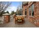Enjoy outdoor dining on this back deck with views of the backyard at 5851 S Colorado Blvd, Greenwood Village, CO 80121