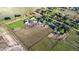 Aerial view of property highlighting stables, paddocks and main house at 10876 Maple Rd, Lafayette, CO 80026
