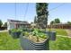 View highlighting metal garden beds at 1240 Ulster St, Denver, CO 80220