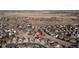 Wide aerial view of the property and neighborhood at 1705 Peridot Ct, Castle Rock, CO 80108