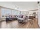 Cozy Gathering room with a comfortable sectional sofa and fireplace at 1705 Peridot Ct, Castle Rock, CO 80108