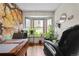 Bright sitting area with large windows overlooking the green backyard at 15149 E Princeton Pl # B, Aurora, CO 80014