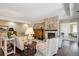 Relaxing living room with stone fireplace, hardwood floors, and comfortable seating at 1512 Larimer St # 39, Denver, CO 80202