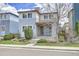 Attractive two-story home with neat landscaping, modern exterior, and inviting front steps at 3390 Cranston Cir, Highlands Ranch, CO 80126