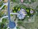 Expansive aerial view of a private home featuring lush landscaping and a cul-de-sac at 4839 Bandera Pl, Parker, CO 80134