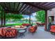 Inviting backyard patio with a cozy pergola, outdoor seating, and a fire pit at 4839 Bandera Pl, Parker, CO 80134